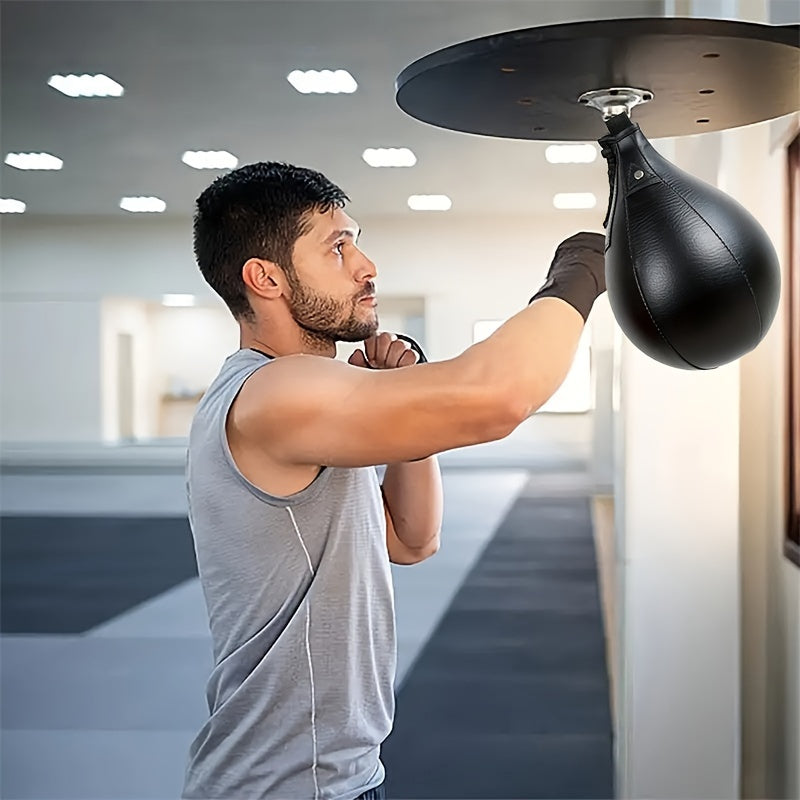 Pear-Shaped Boxing Speed Ball - Hanging Punching Bag(Black)-2