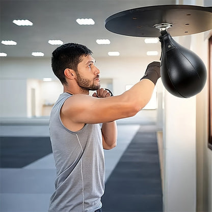 Pear-Shaped Boxing Speed Ball - Hanging Punching Bag(Black)-2