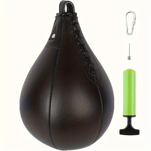 Pear-Shaped Boxing Speed Ball - Hanging Punching Bag(Black)-0