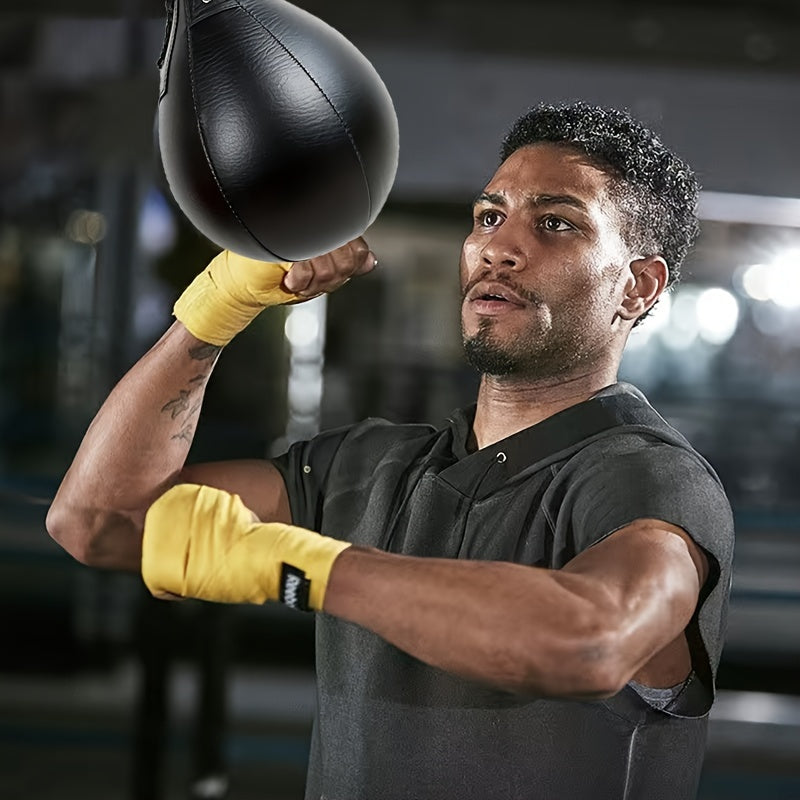 Pear-Shaped Boxing Speed Ball - Hanging Punching Bag(Black)-4